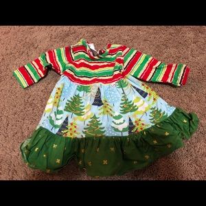 Ric rac and ruffles Christmas dress